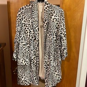 Chicos | Women’s Leopard Pattern Boyfriend Duster | Size 3